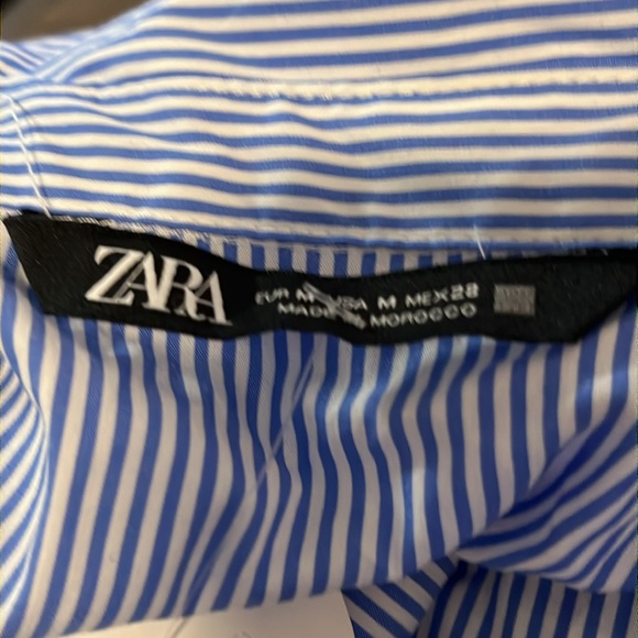 New Zara Striped Bodysuit blue and white size M - Picture 4 of 4